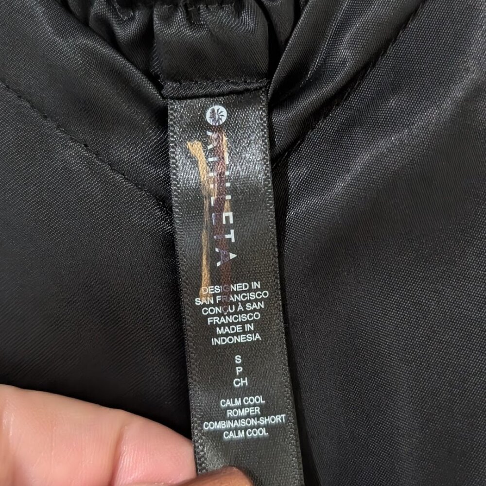 Athleta Black Satin Wide-Leg Slip Jumpsuit Pajama - Picture 15 of 16